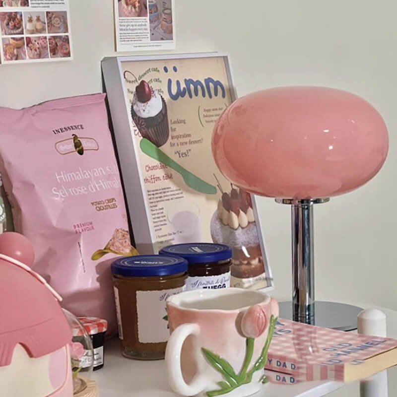 Lampe de table en verre coloré Lighteme Macaron