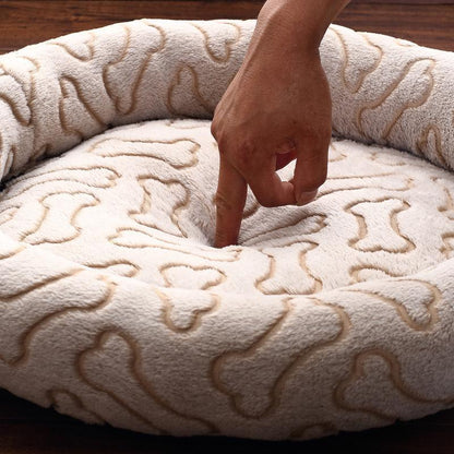 Lighteme Maschinenwaschbares Hundebett in Knochenform (2 Größen)