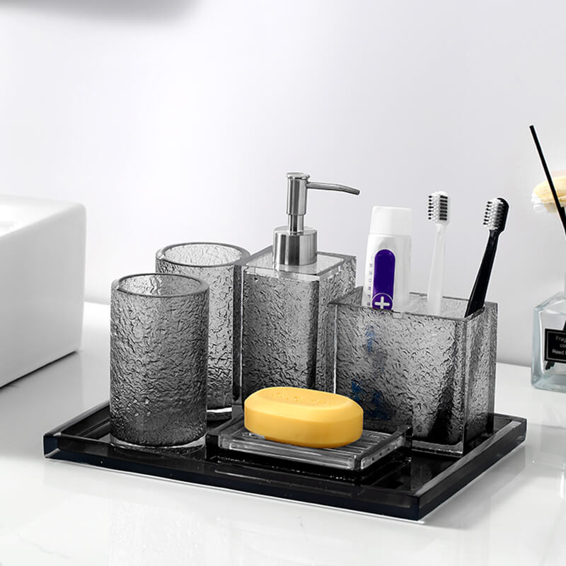 Lighteme Minimalist Gray Bathroom Set