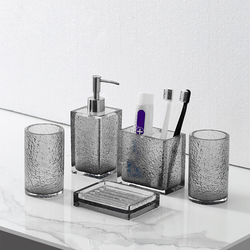 Lighteme Minimalist Gray Bathroom Set