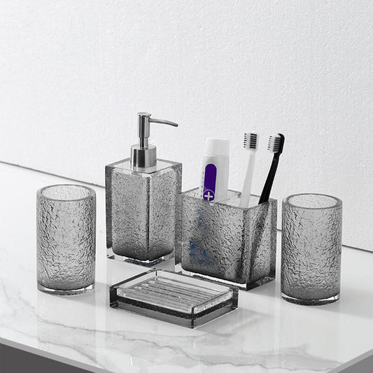 Lighteme Minimalist Gray Bathroom Set