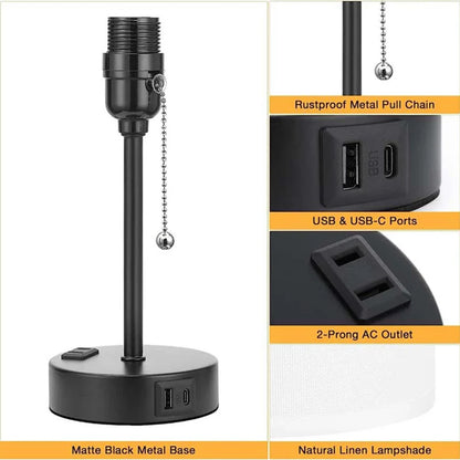 Lighteme Moreushop Metall USB-Tischlampe