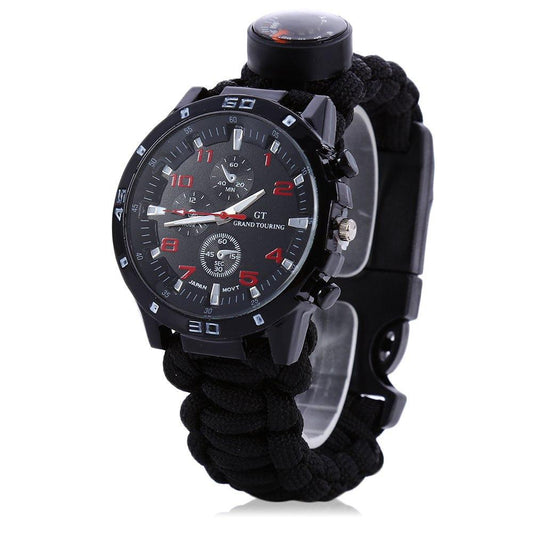 Montre-bracelet multifonction Lighteme Survival Paracord