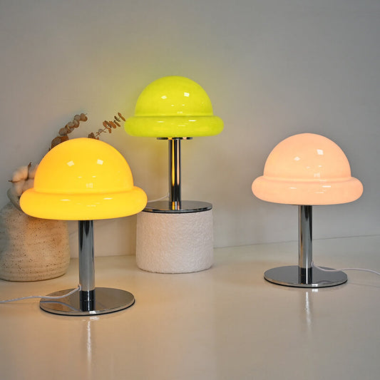 Lampe de table en verre champignon Lighteme