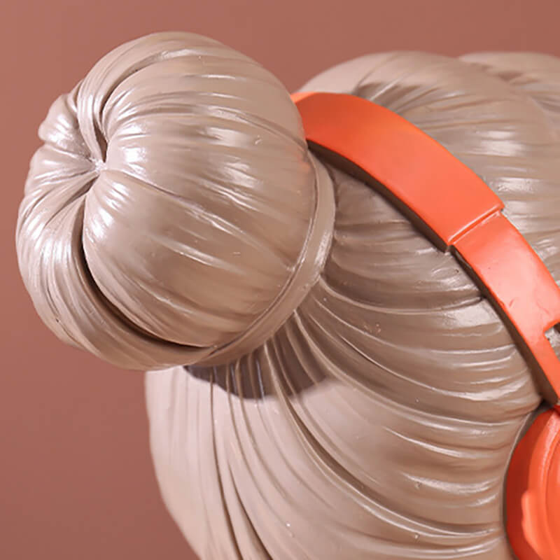 Décoration en résine Lighteme Music Girl soufflant des bulles