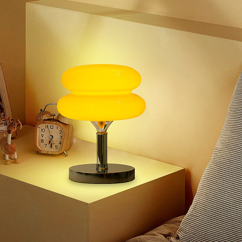 Lampe de bureau en verre Lighteme New Egg Tart
