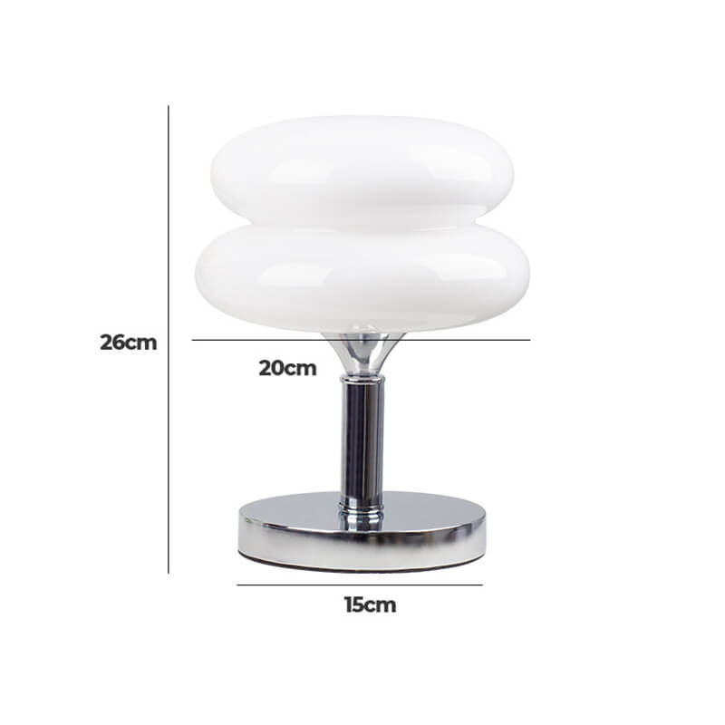 Lampe de bureau en verre Lighteme New Egg Tart