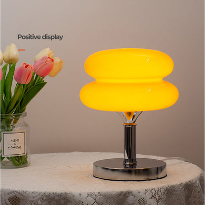 Lampe de bureau en verre Lighteme New Egg Tart