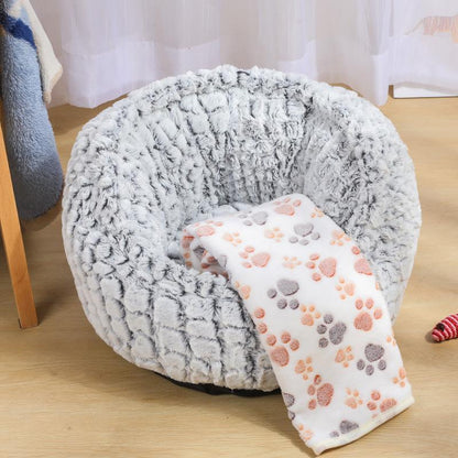 Nouvelle niche réglable Lighteme pour chat/chien avec tapis en velours (4 couleurs et 4 tailles)