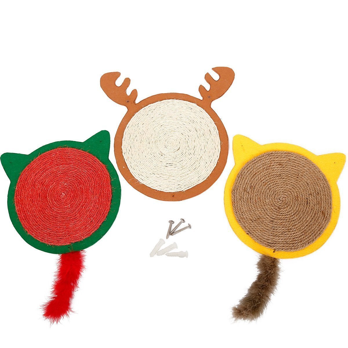 Lighteme Neue, niedliche Katzenkratzmatte mit Cartoon-Tiermotiven (3 Größen)