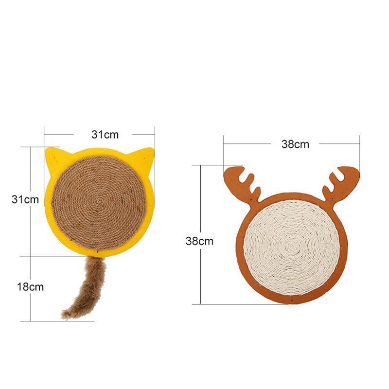 Lighteme Neue, niedliche Katzenkratzmatte mit Cartoon-Tiermotiven (3 Größen)