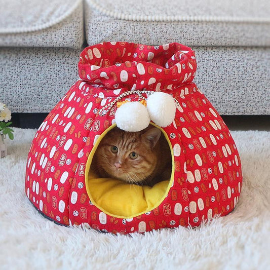 Lighteme Neujahrs-Glückstüten-Design Katzennest (2 Farben &amp; 2 Größen)