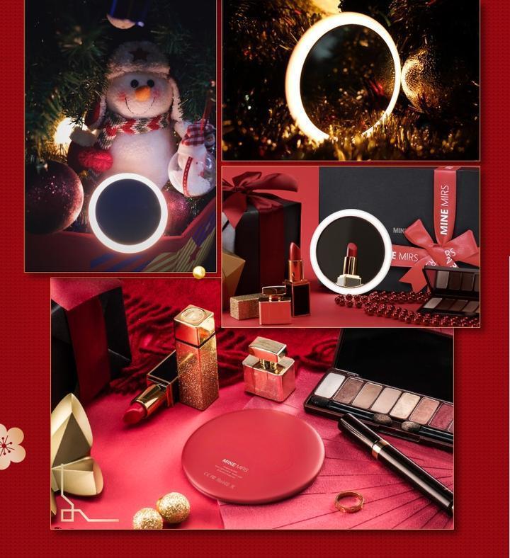 Miroir cosmétique LED à chargement sans fil Lighteme