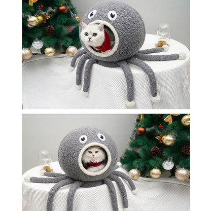 Lighteme Octopus Shape Cave Design Cat Nest