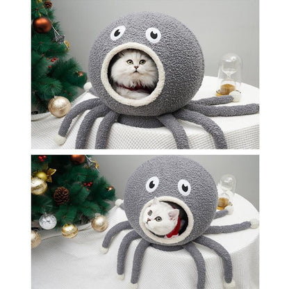 Lighteme Octopus Shape Cave Design Cat Nest