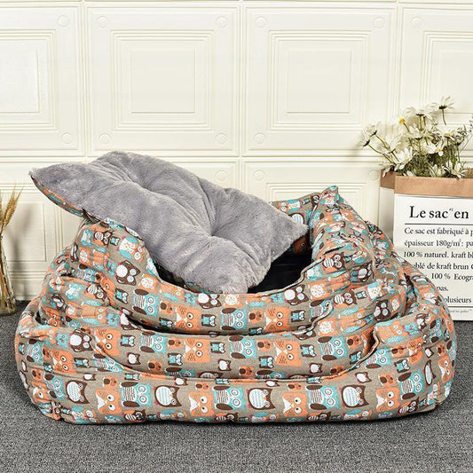 Lighteme Owl Dying Winter Thermobett für Haustiere (3 Größen)