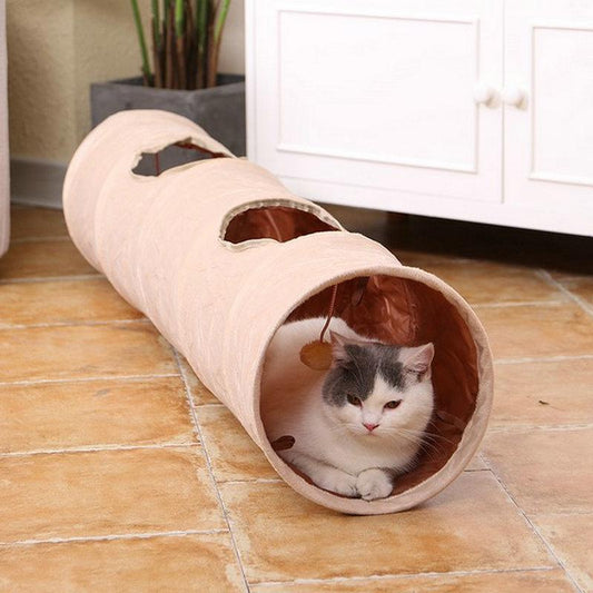 Tunnel pour chat pliable en tissu Oxford Lighteme
