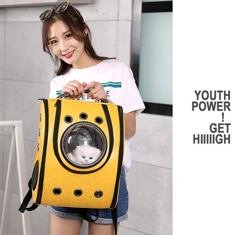 Lighteme PU Rucksack Raumkapsel Kleine Katze tragen (4 Farben)