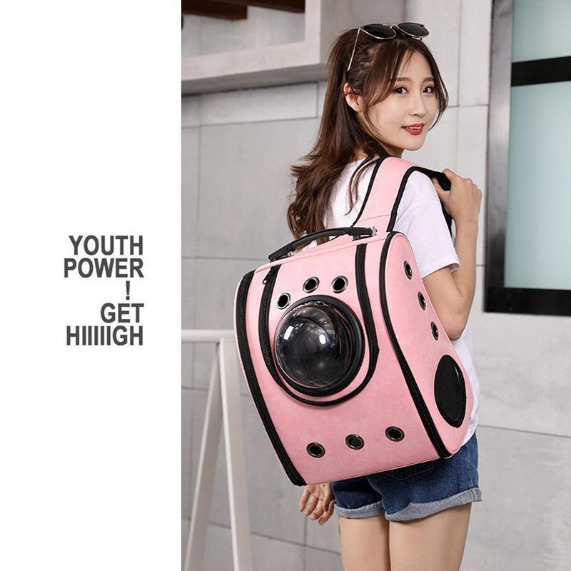 Lighteme PU Rucksack Raumkapsel Kleine Katze tragen (4 Farben)