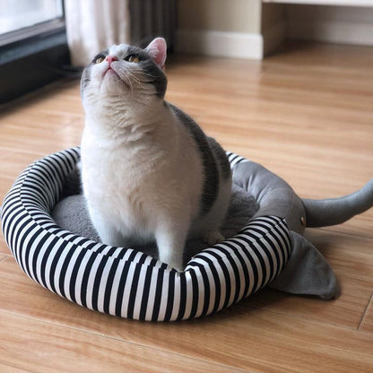 Lighteme Pad Abnehmbares Elefanten-Haustierbett mit Streifenmuster (2 Farben &amp; 3 Größen)