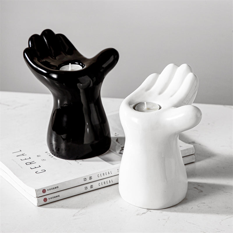 Bougeoir en céramique Lighteme Palm