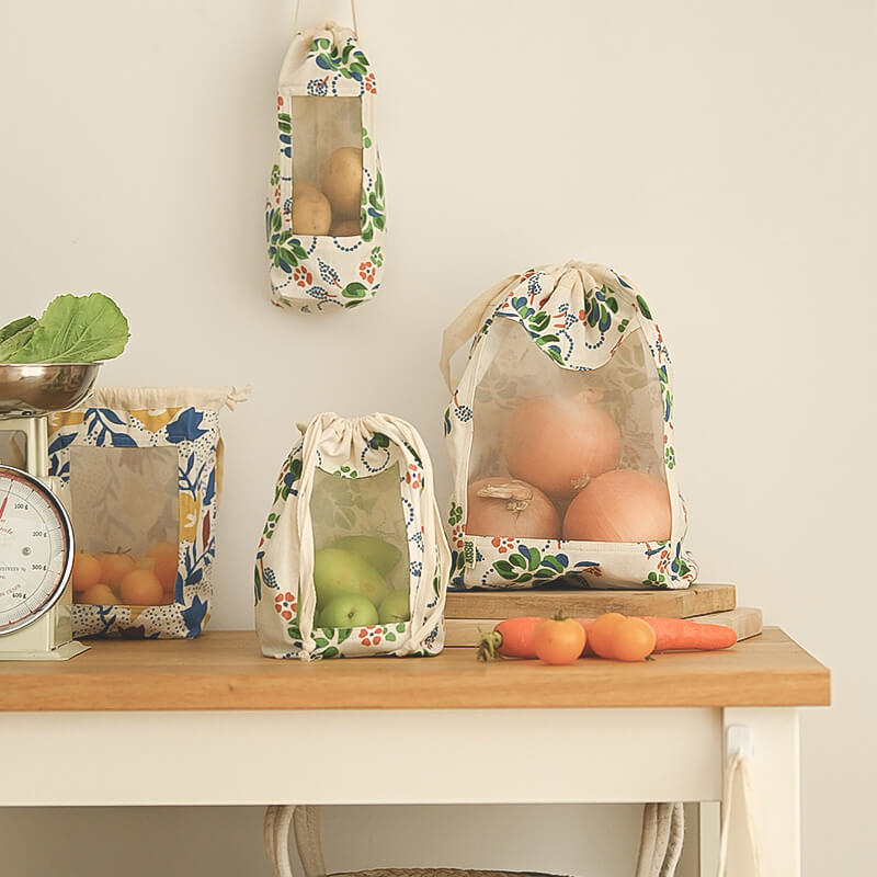 Sac de rangement Lighteme Pastoral en coton et lin