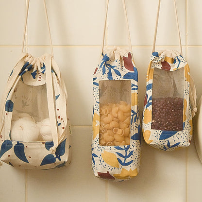 Sac de rangement Lighteme Pastoral en coton et lin