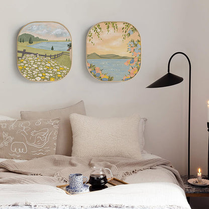 Peinture sur toile de la maison pastorale de Lighteme