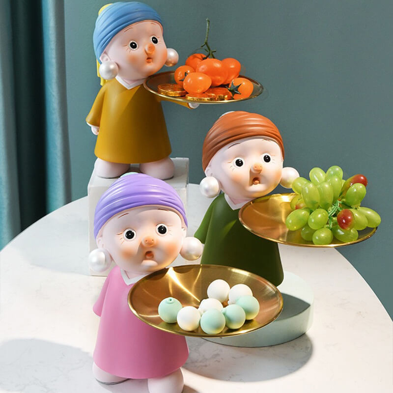 Lighteme Perlenohrringe für Mädchen, Aufbewahrungsornamente für Zuhause