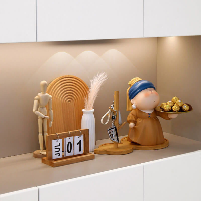 Lighteme Perlenohrringe für Mädchen, Aufbewahrungsornamente für Zuhause