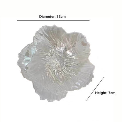 Lighteme Perlglanz-Aufbewahrungsbox aus Glas in Blumenform