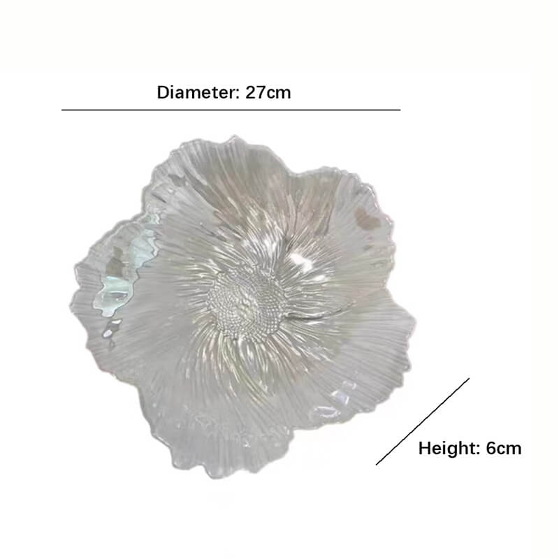 Lighteme Perlglanz-Aufbewahrungsbox aus Glas in Blumenform