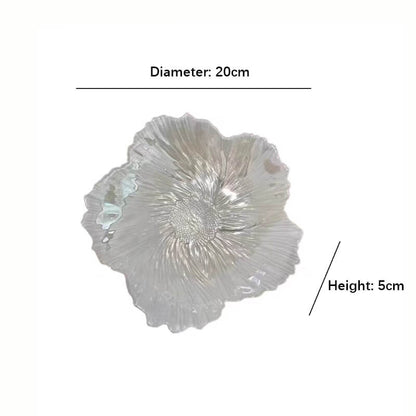 Lighteme Perlglanz-Aufbewahrungsbox aus Glas in Blumenform