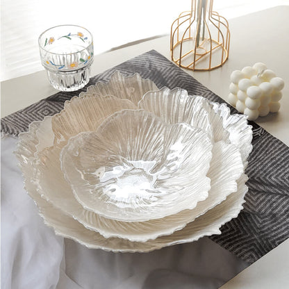 Lighteme Perlglanz-Aufbewahrungsbox aus Glas in Blumenform