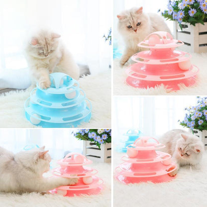Lighteme Pet Katzen-Interaktives Spielzeug Vier-Ebenen-Drehteller (2 Farben)