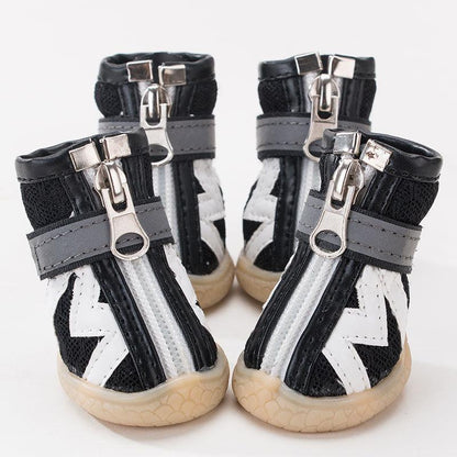 Lighteme Pet Dog Shoes Summer Breathable  4pcs/set Dog's Boots (10 colors & 5 sizes)