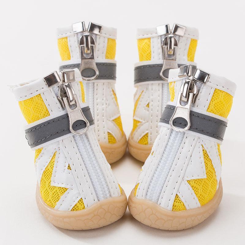 Lighteme Pet Dog Shoes Summer Breathable  4pcs/set Dog's Boots (10 colors & 5 sizes)
