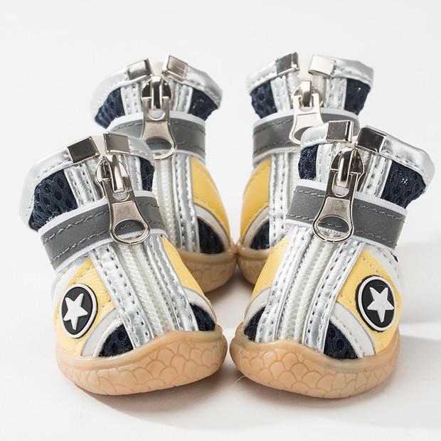 Lighteme Pet Dog Shoes Summer Breathable  4pcs/set Dog's Boots (10 colors & 5 sizes)