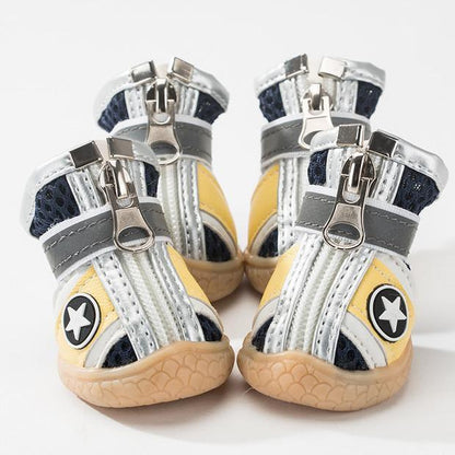 Lighteme Pet Dog Shoes Summer Breathable  4pcs/set Dog's Boots (10 colors & 5 sizes)