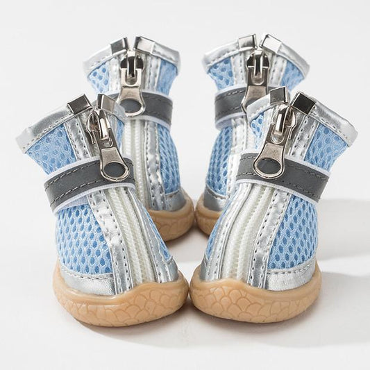 Chaussures pour chiens Lighteme Pet, respirantes, été, lot de 4, bottes pour chiens (10 couleurs et 5 tailles)