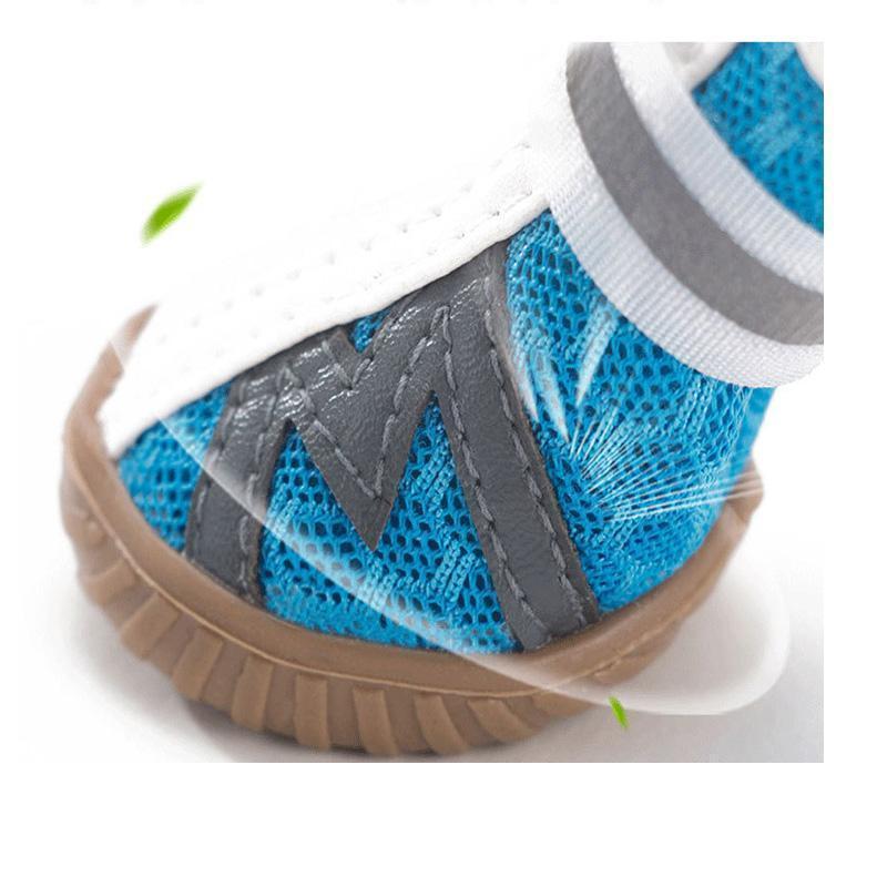 Lighteme Pet Dog Shoes Summer Breathable  4pcs/set Dog's Boots (10 colors & 5 sizes)