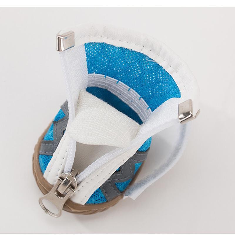 Lighteme Pet Dog Shoes Summer Breathable  4pcs/set Dog's Boots (10 colors & 5 sizes)