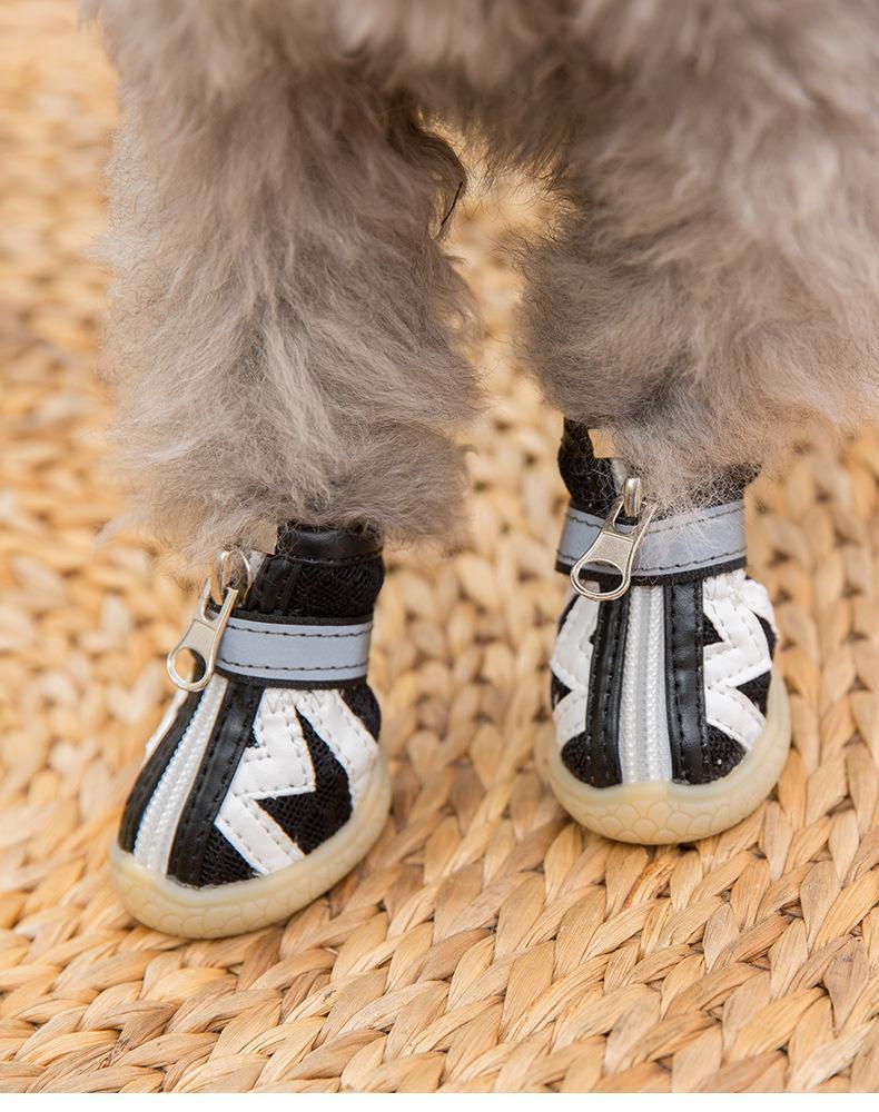 Lighteme Pet Dog Shoes Summer Breathable  4pcs/set Dog's Boots (10 colors & 5 sizes)