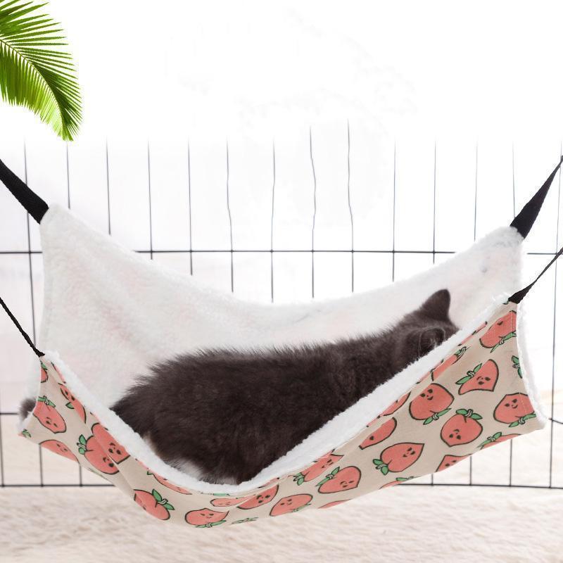 Lit suspendu pour animaux de compagnie Lighteme, hamac en toile à imprimé dessin animé (3 types et 3 tailles)