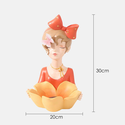 Lighteme Blütenblatt-Schleifen-Harz-Mädchen-Aufbewahrung