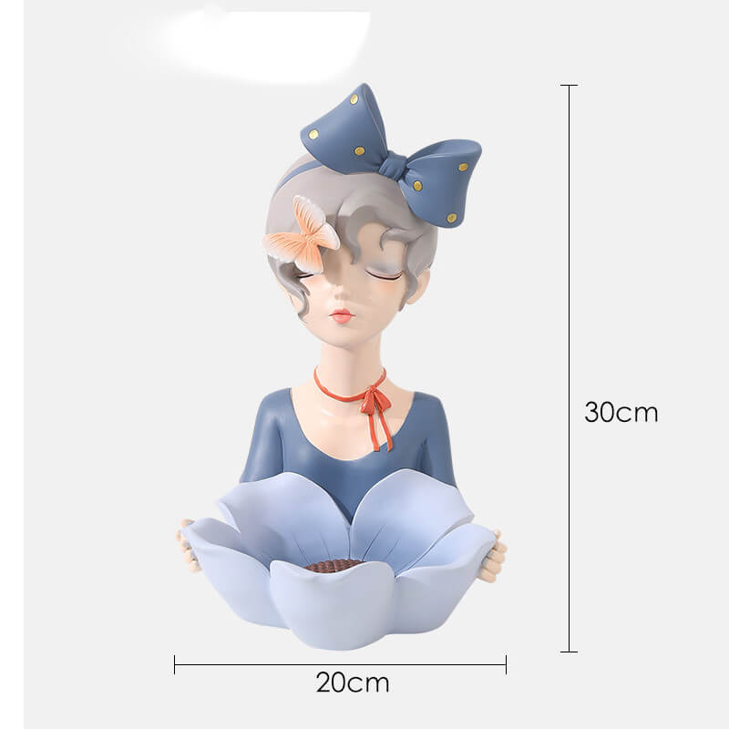 Lighteme Blütenblatt-Schleifen-Harz-Mädchen-Aufbewahrung