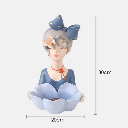 Lighteme Blütenblatt-Schleifen-Harz-Mädchen-Aufbewahrung