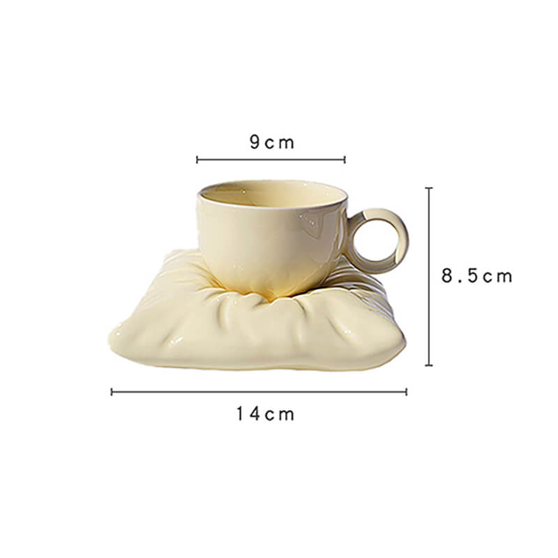 Tasse et soucoupe en céramique Lighteme Pillow