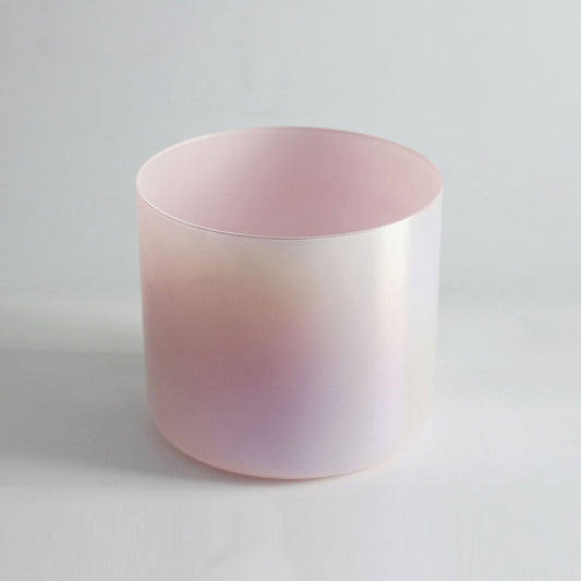 MiSoundofNature Pink Crystal Singing Bowls Colored Quartz Bowl Chakra Therapy Sound Bath Bowls