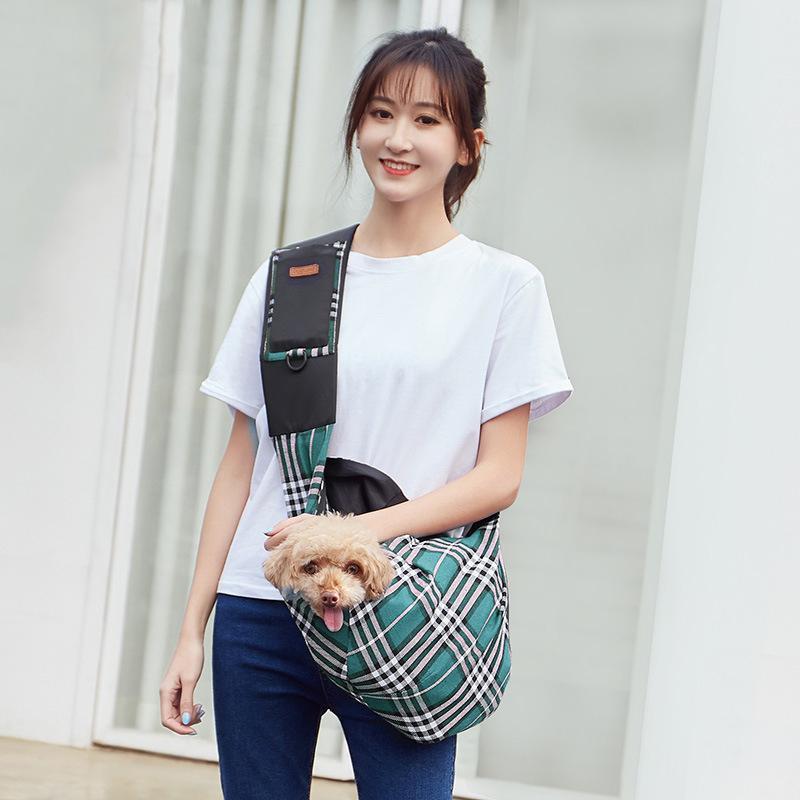 Lighteme Plaid Haustier-Umhängetasche (2 Farben)